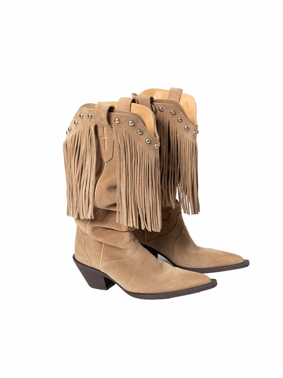 V-Cut Pointed Western Boots