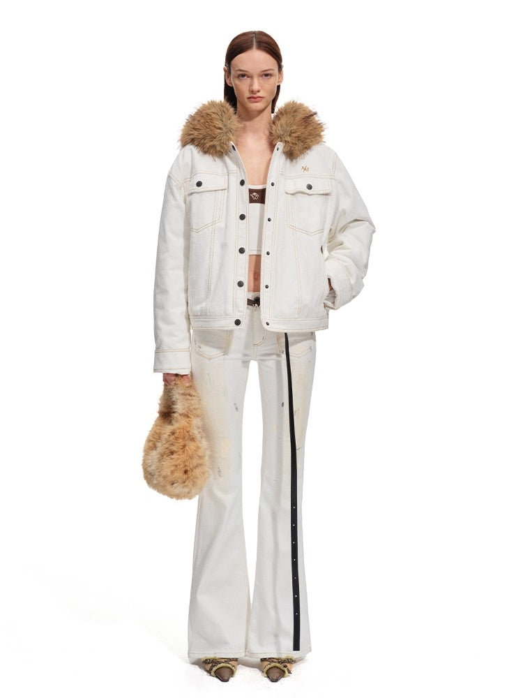 Polar Flare Stretch Denim Pants