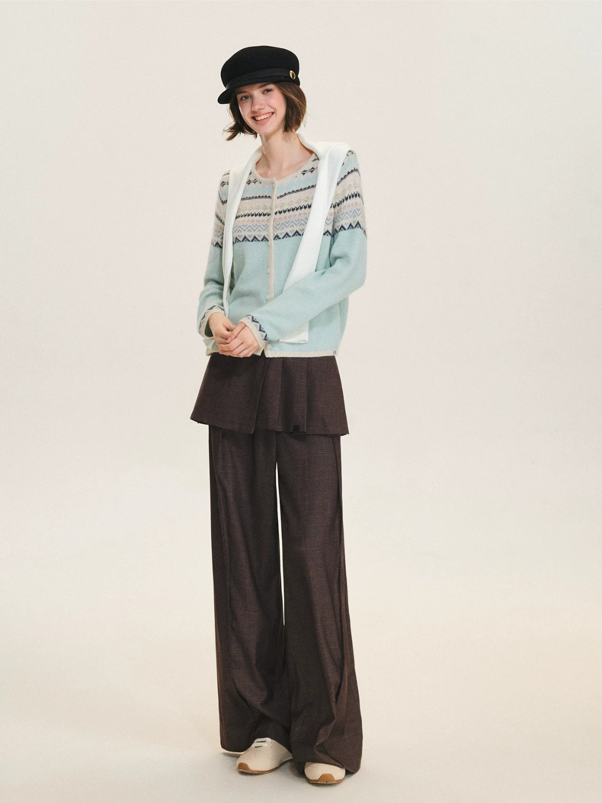 Pastel Fair Isle Knit Cardigan