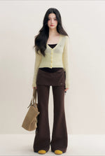 Floral Button Knit Top