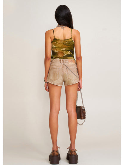 Rage Wild Denim Shorts Low Wild Cowboy Brown