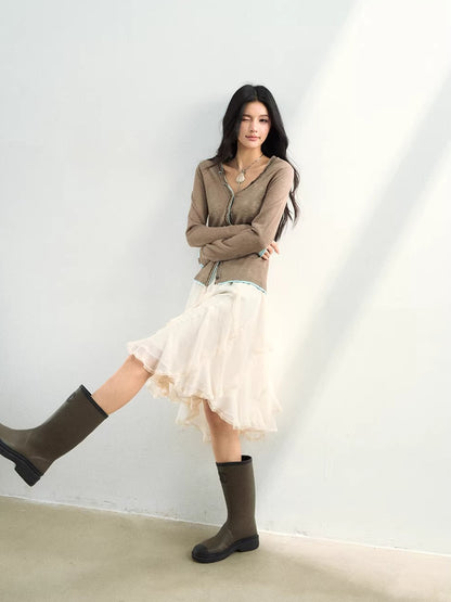 Draped Asymmetrical Skirt