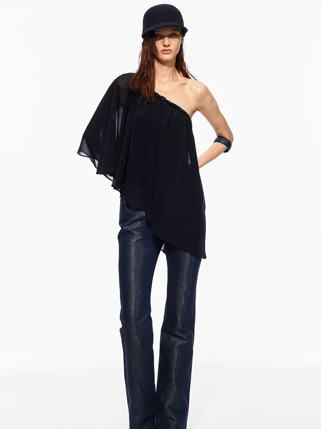 Coated Straight Jeans