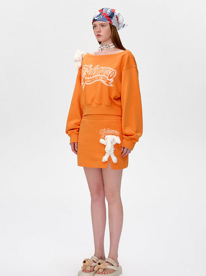 Off-Shoulder Pullover Short Top
