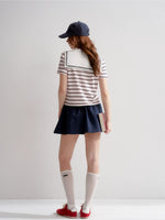 Pleated Ribbon Bow Skirt