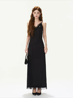 Black Lace V-Neck Dress