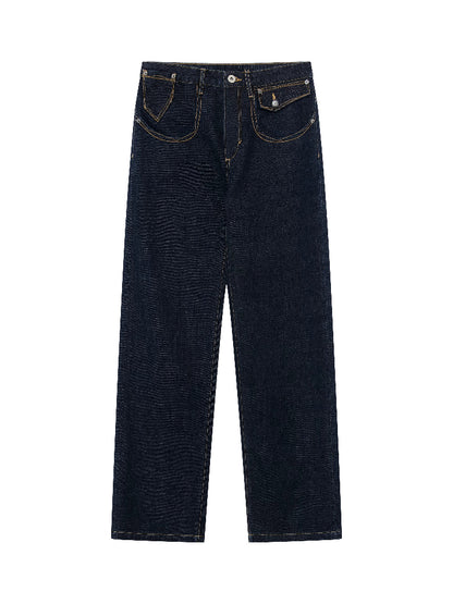 Contrast Pocket Jeans
