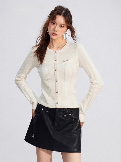 Cable Knit Layered Top