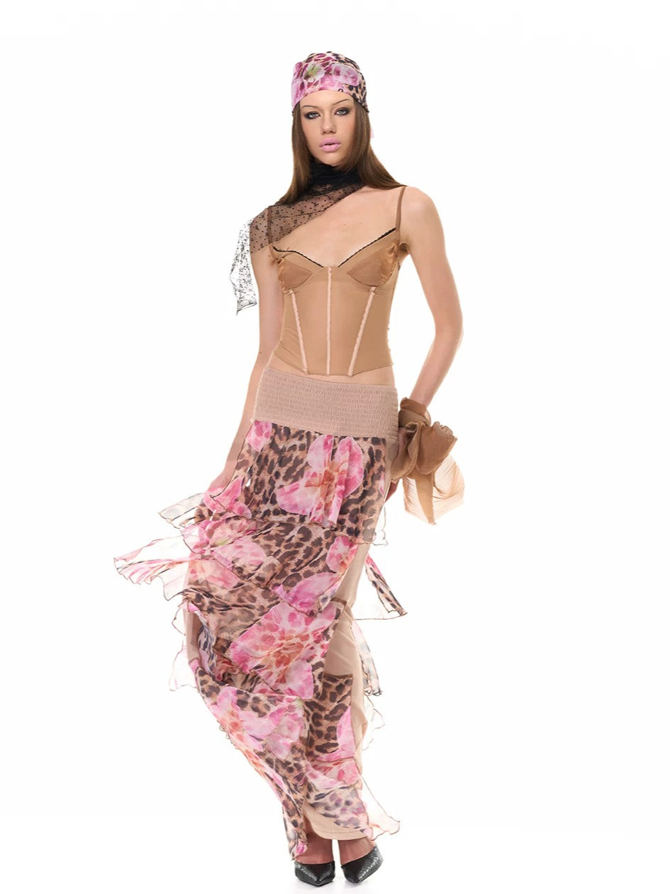 Floral Halter Skirt Set
