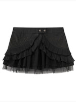 Studded Tiered Skirt