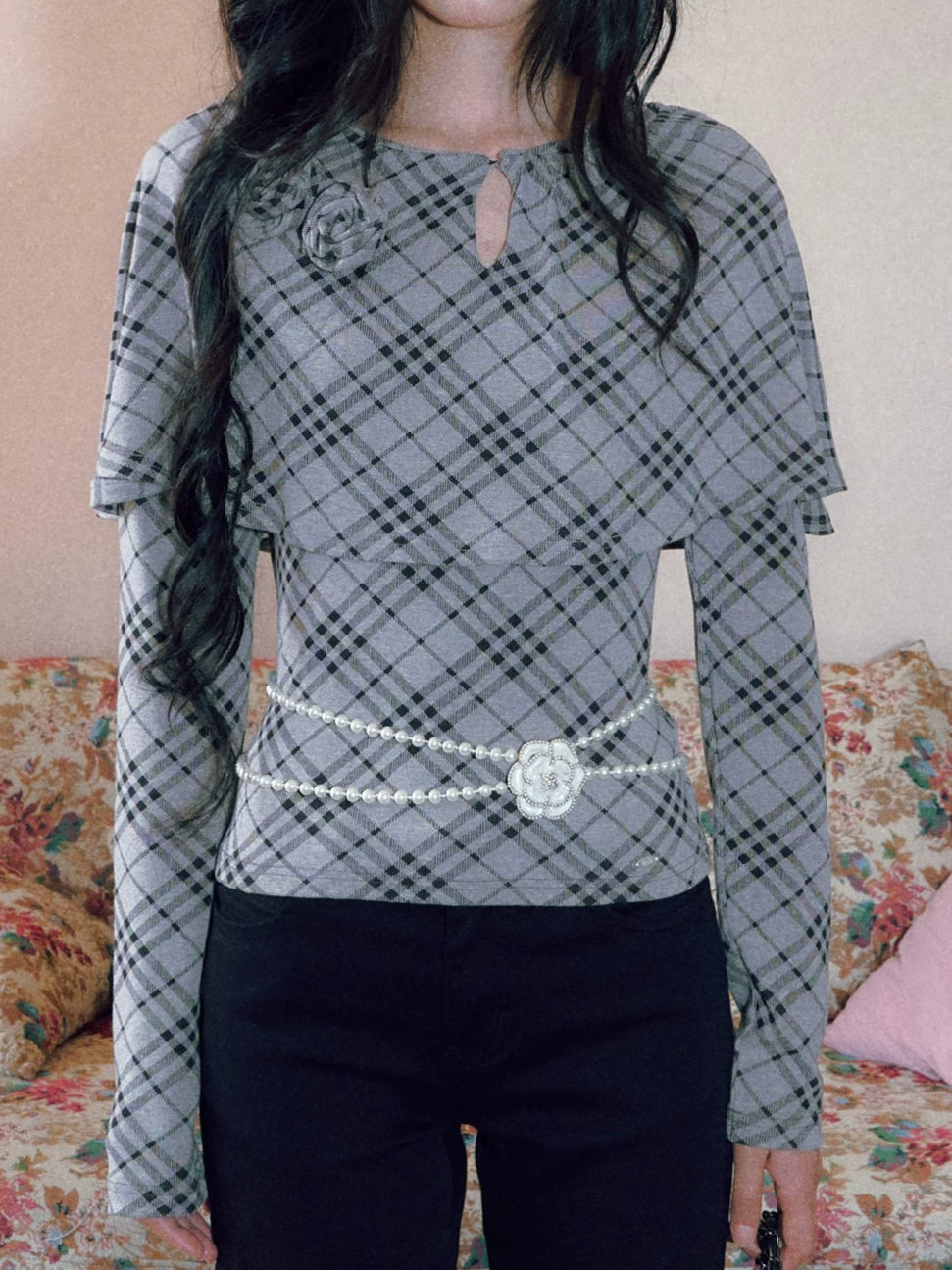 Plaid Cape Top