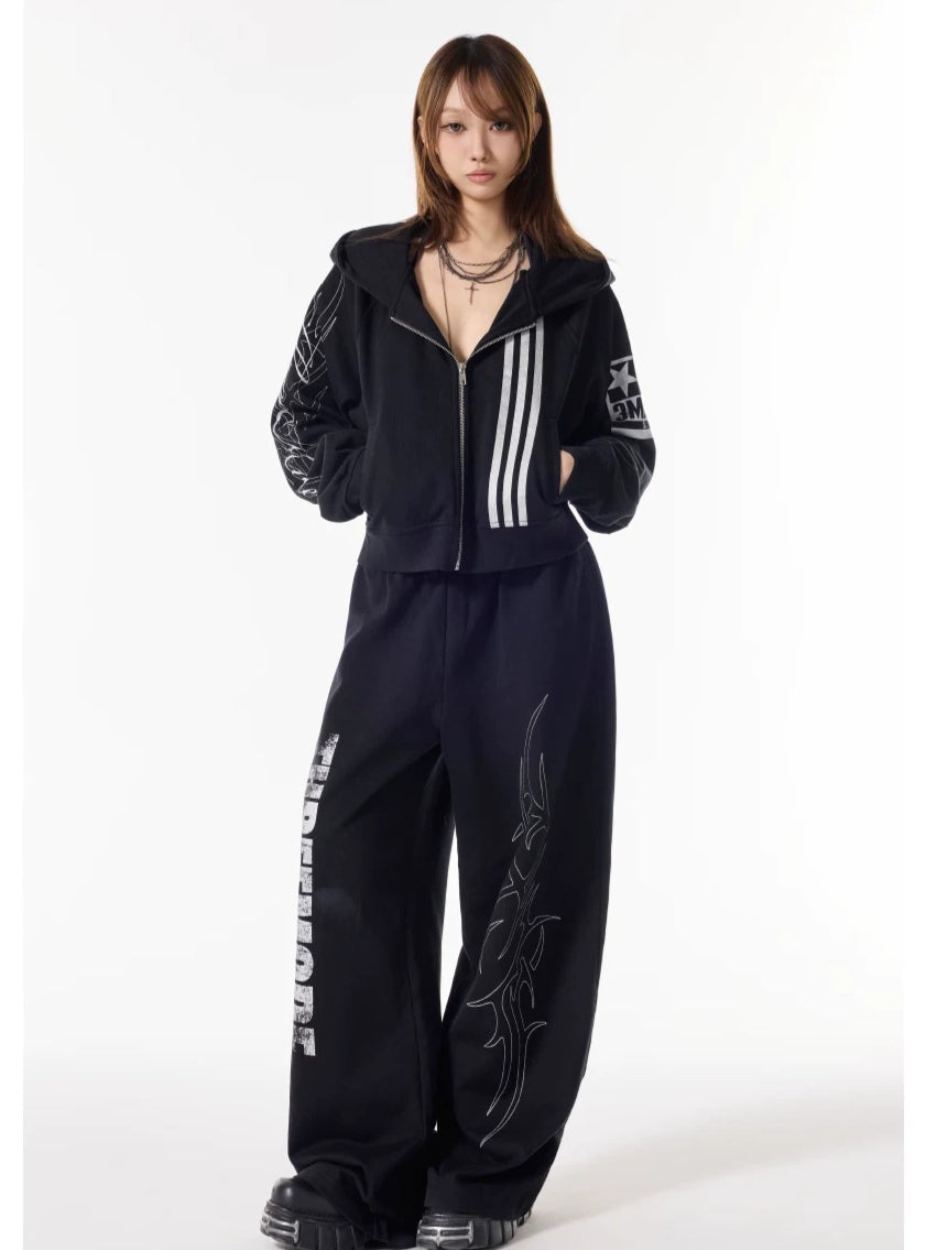 Letter Hooded Sweatshirt