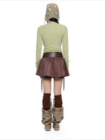 Slim Pleated Long Sleeve Top