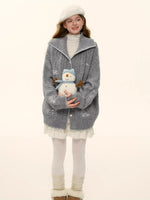 Embroidered Cable Knit Jacket