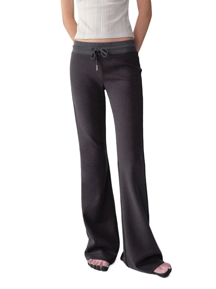Cooling Modal Low-Waist Flared Wide-Leg Pants