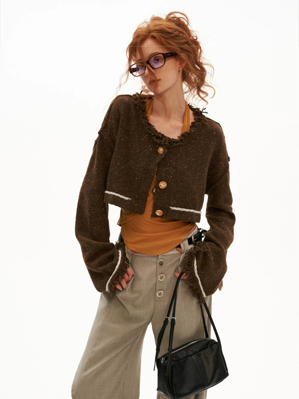 Halter Ruched Long Sleeve Top