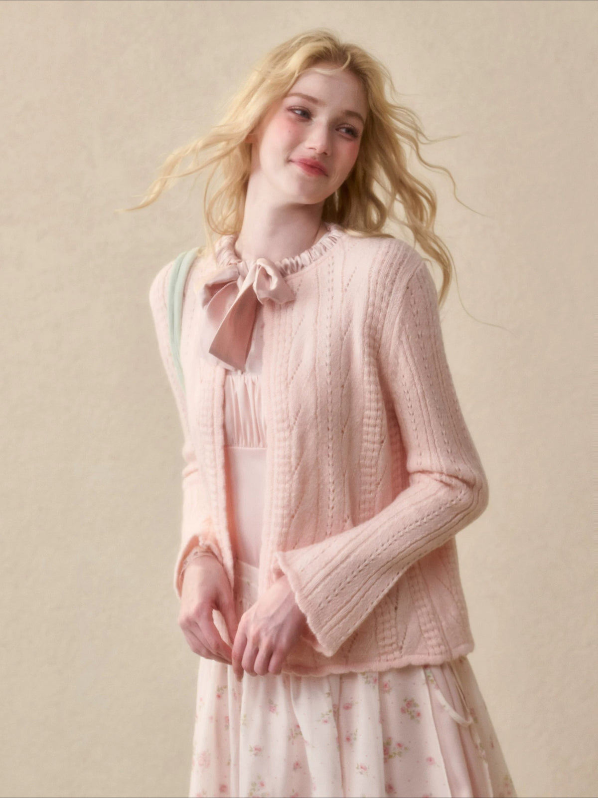 Ribbon Knit Cardigan