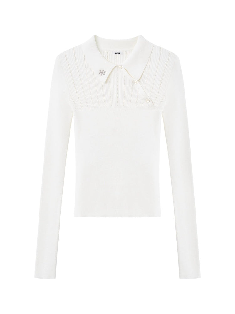 Classic Asym Polo Knit