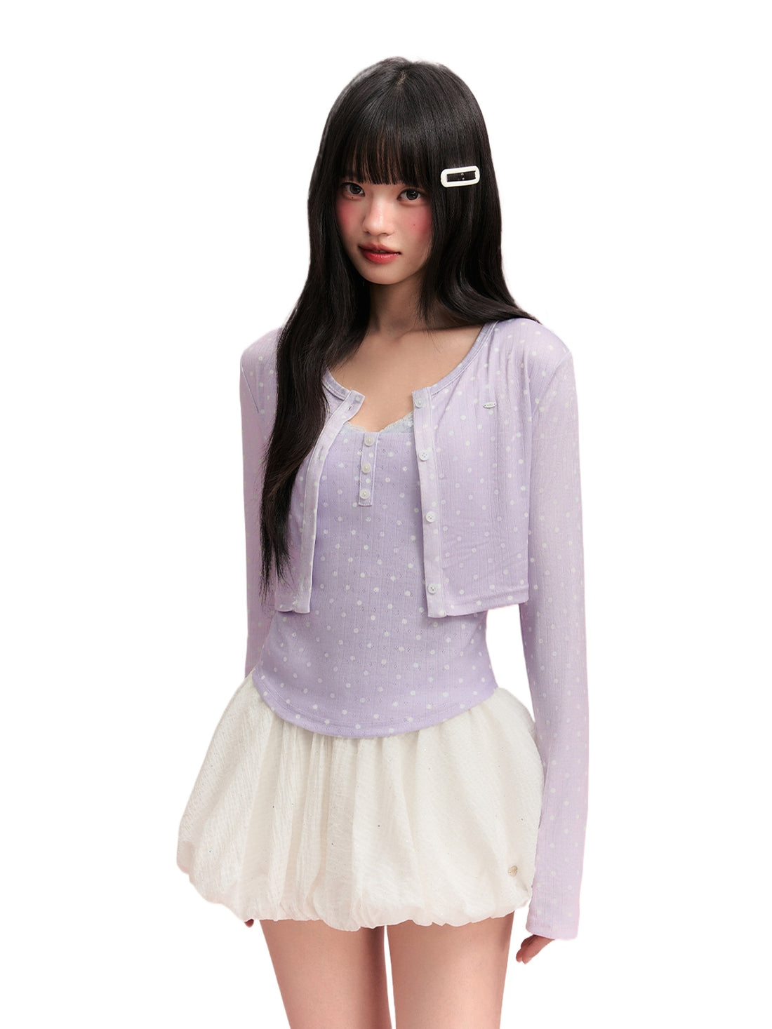 Polka Dot Cardigan Set