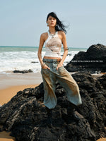 Mud-dyed Washed Jeans