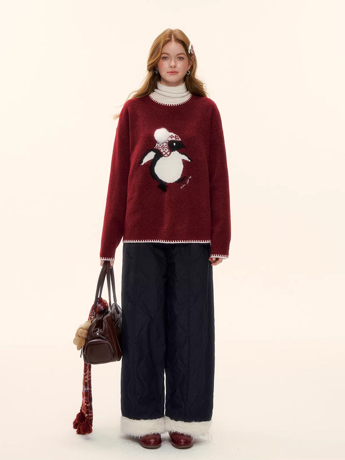 Penguin Jacquard Wool Sweater