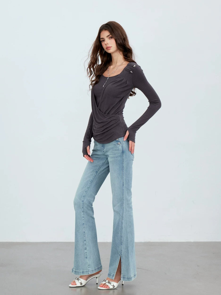 Layered V-Neck Blend Top