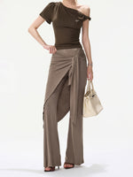 Lace Up Flare Pants