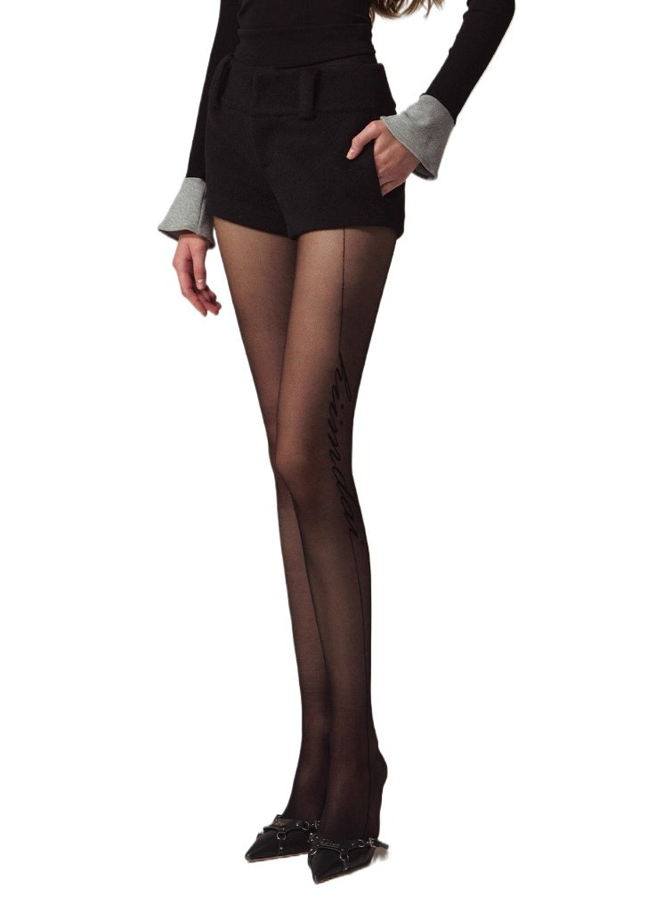 20D Sheer High-Stretch Slimming Logo-Print Pantyhose