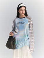 Striped Embroidery Top