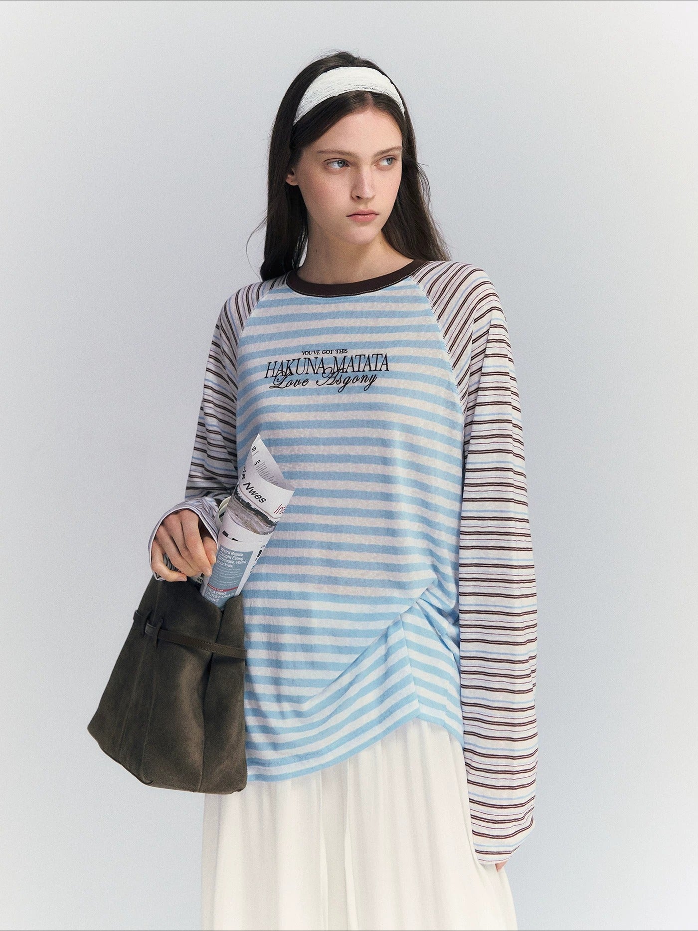 Striped Embroidery Top
