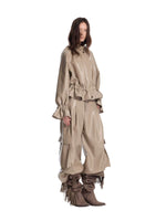 Vintage PU Cargo Wide-Leg Pants