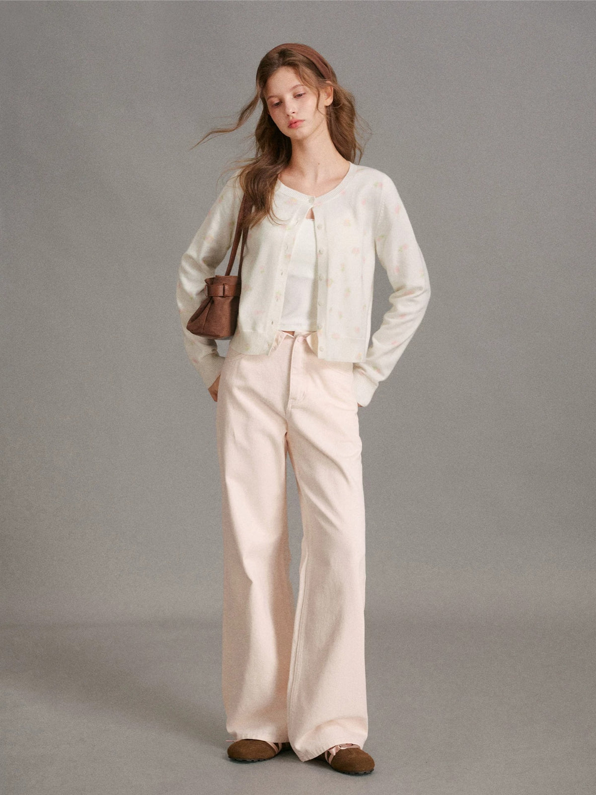Soft Focus Rose Knit Cardigan