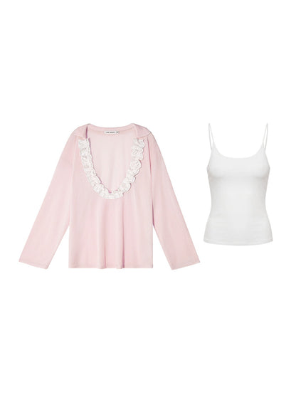 Ruffle Cloud Tee Set