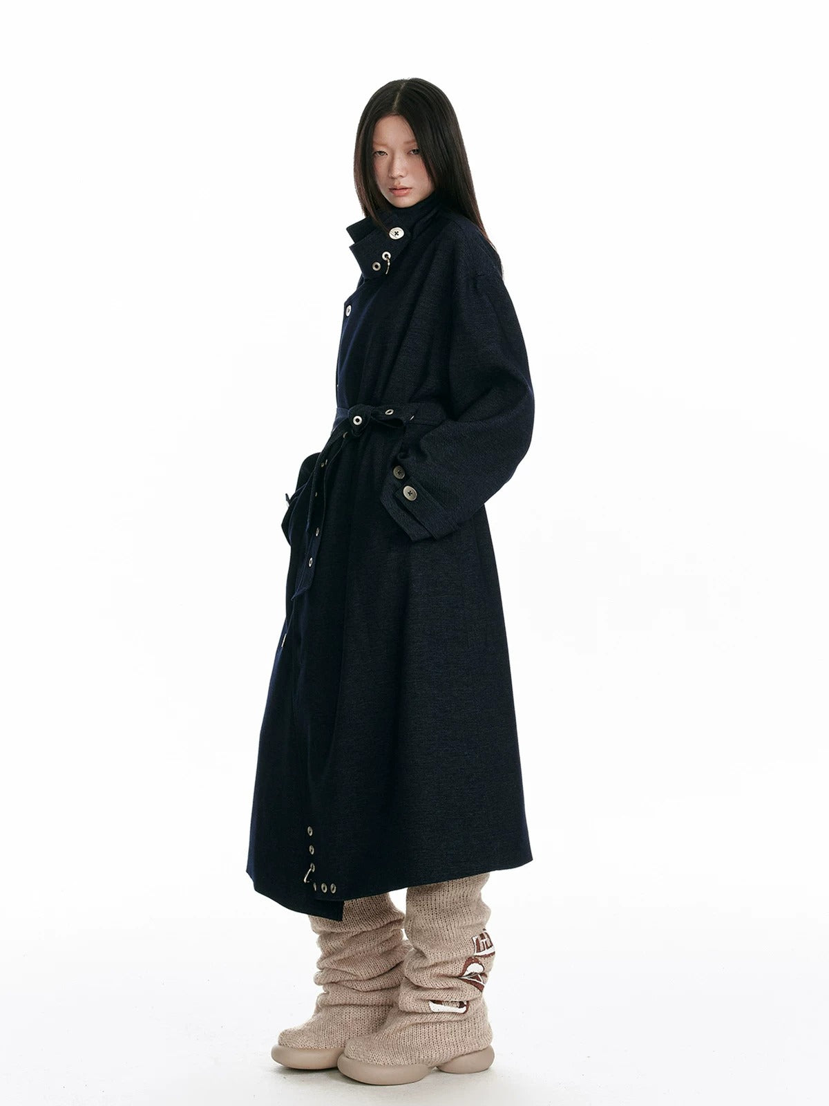 Korean Double Collar Trench Coat