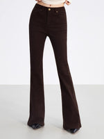 Embroidered Flared Slim-Fit Jeans
