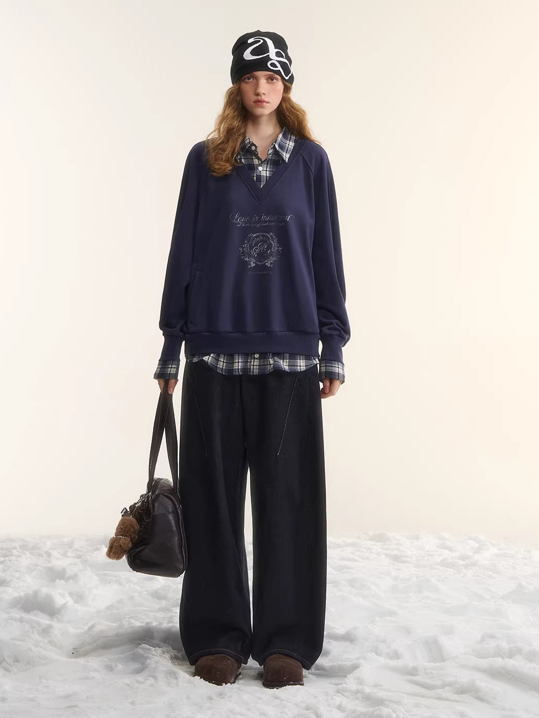 Vintage Washed Seam Denim Pants