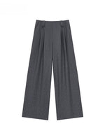Gray & Khaki Rhinestone Wide-Leg Pants
