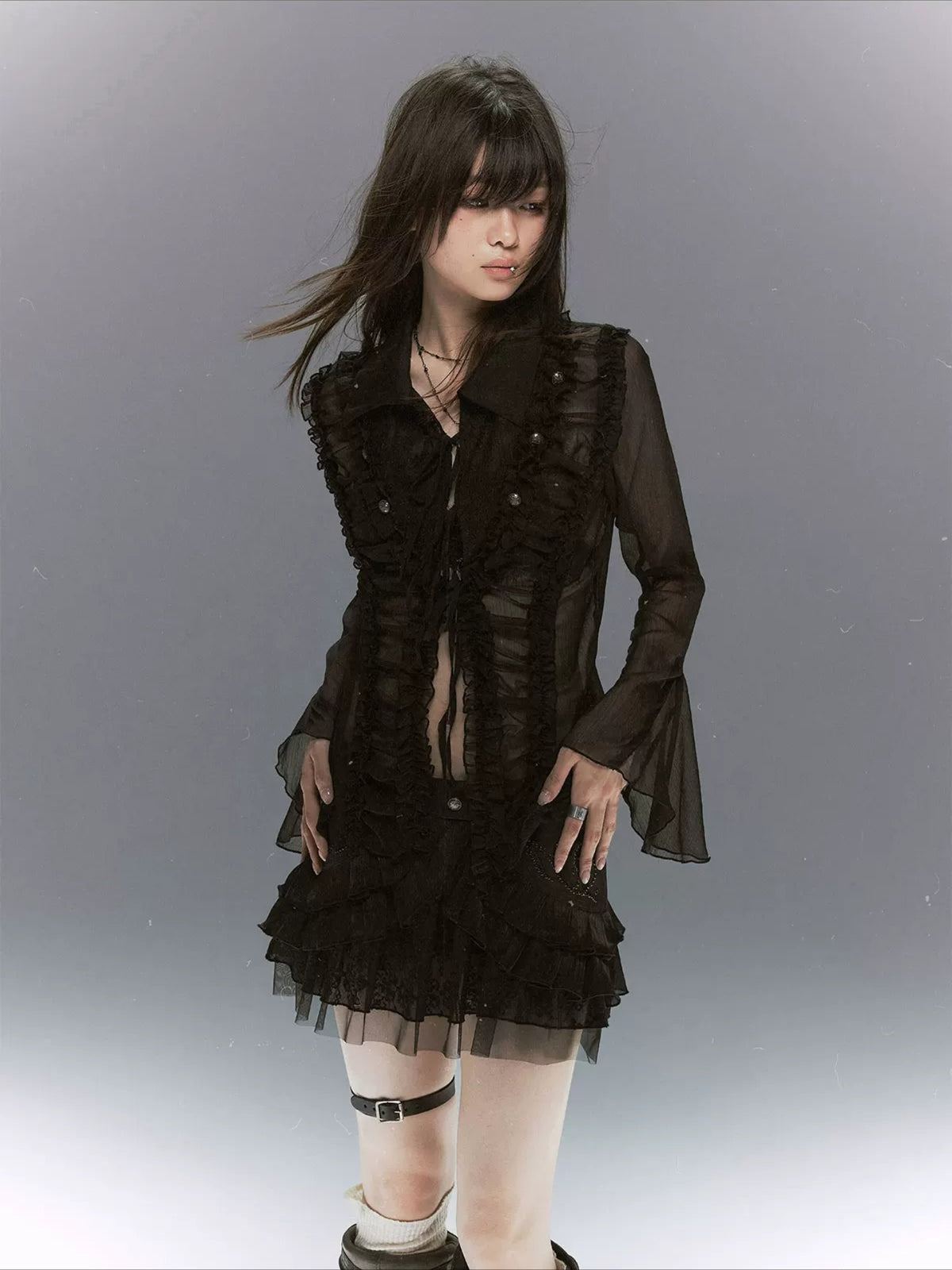 Lace Chiffon Blouse