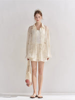 Floral Embroidered Shirt Set