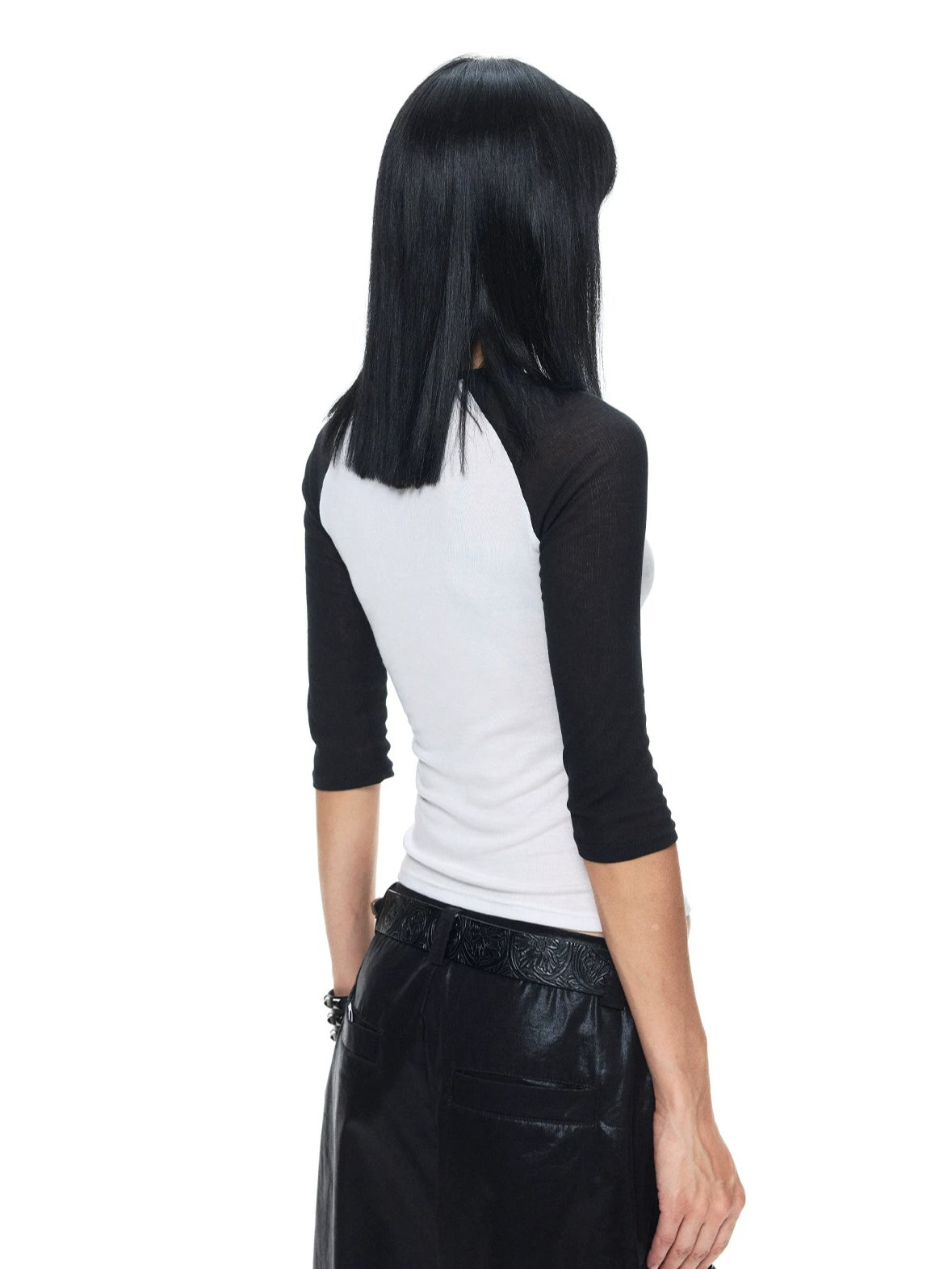Graphic Contrast Raglan Sleeve T-Shirt