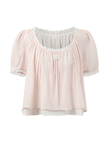 Square Neck Lace Crop Top