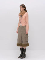 Cable-Knit V-Neck Cardigan
