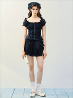 Embroidered Plaid Set