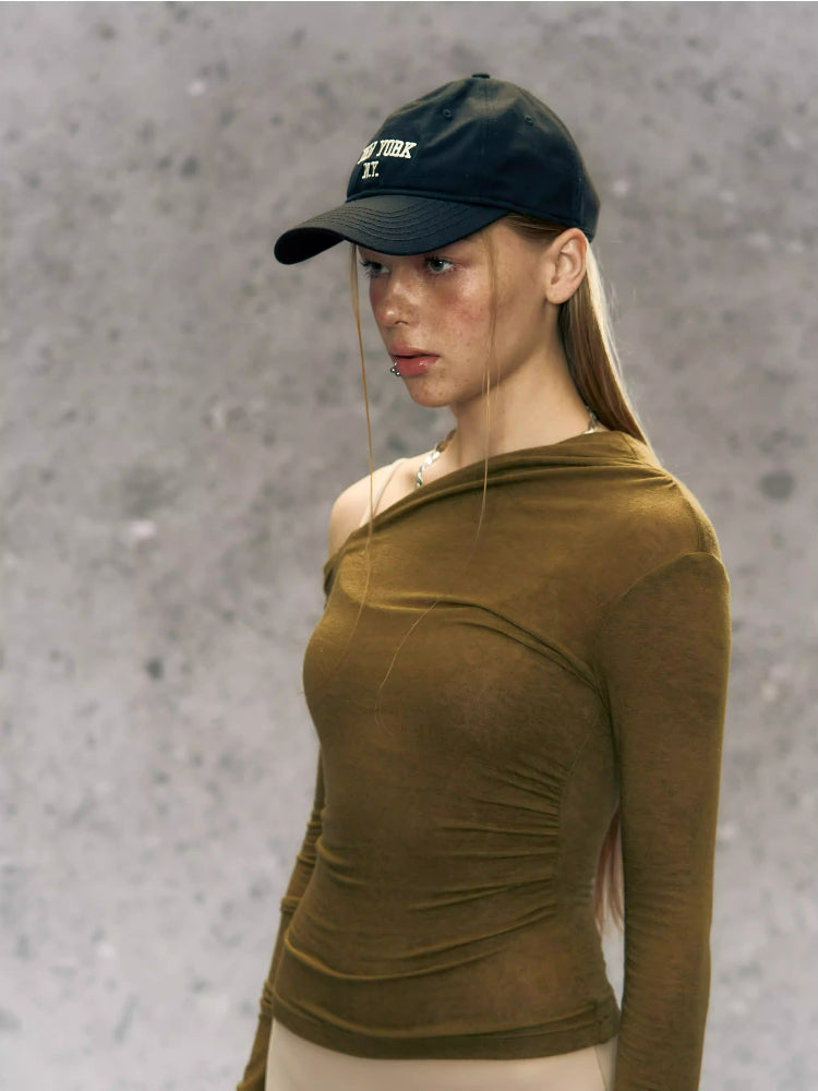 Skins Asymmetric One-Shoulder Knit Top