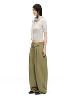 Crossover Wide-Leg Pants