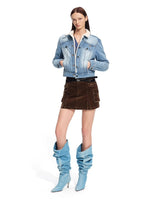 "Caraval Series" Washed Twill Denim Cotton-Padded Jacket
