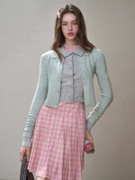 Silky Wool Cropped Cardigan