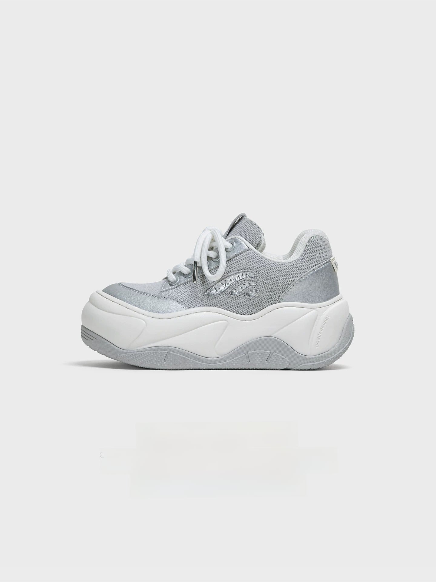 Silver Wave Sneakers