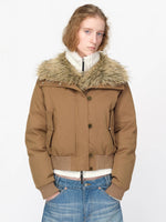 Oversized Fur Collar Down Jacket