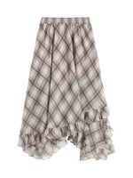Irregular Ruffle  Top & Midi Skirt Set